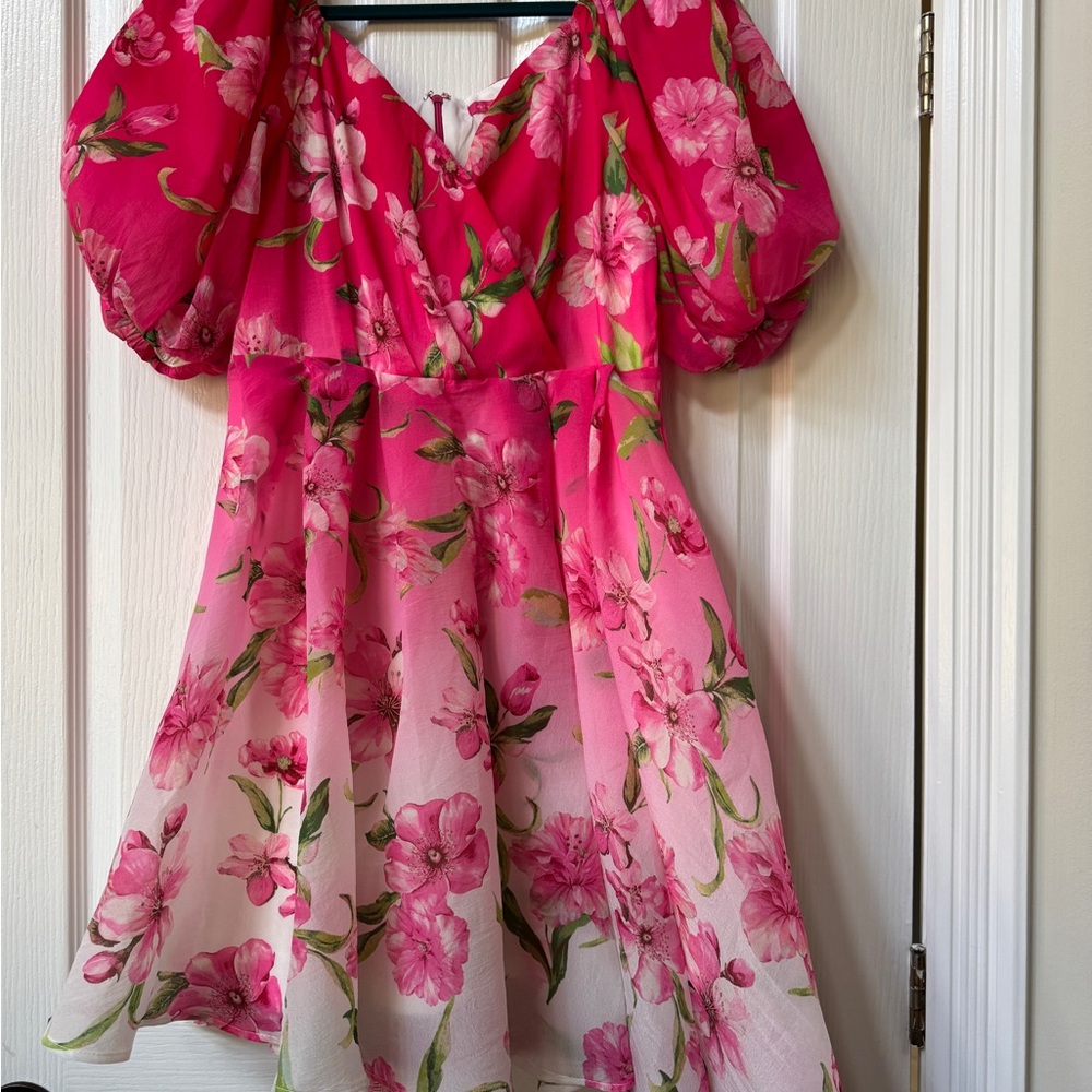Flying Tomato Pink Floral Casual Dress